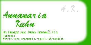 annamaria kuhn business card